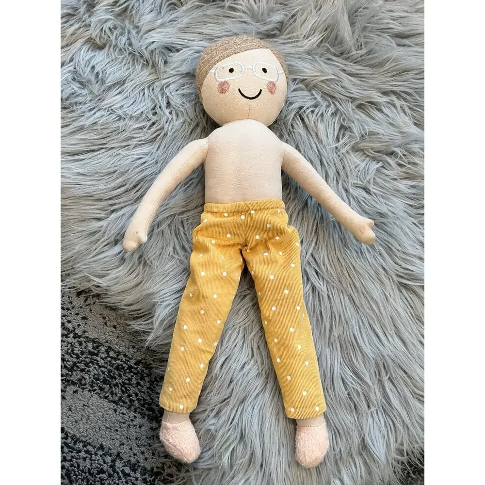 Pillowfort Blonde Boy Decorative Doll With Yellow Pants‎