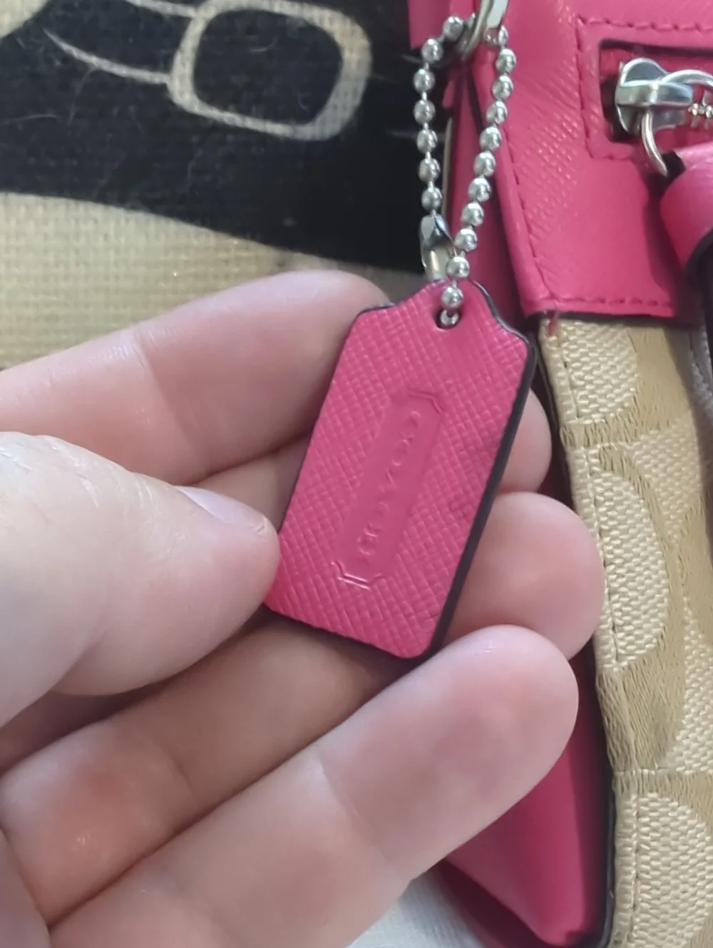 Coach tan closure wrist