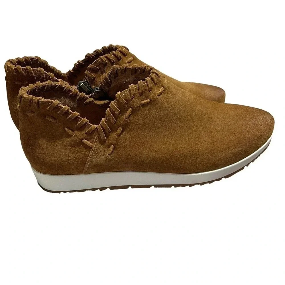 Antelope Womens J63 Scotty Suede Leather Booties EU 40 US 9 Cognac Brown