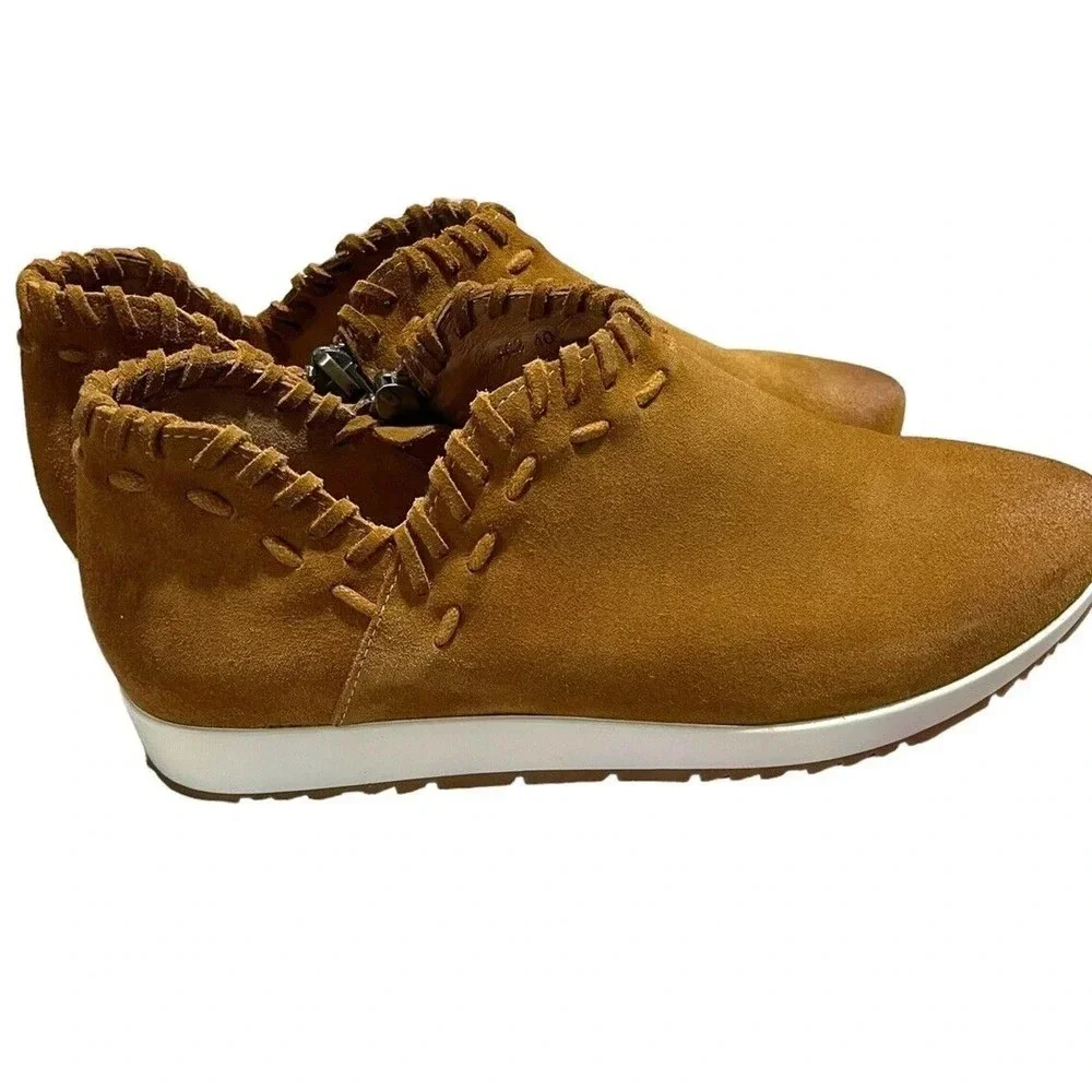 Antelope Womens J63 Scotty Suede Leather Booties EU 40 US 9 Cognac Brown