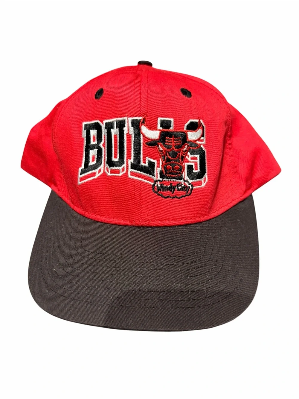Adidas Hardwood Classics Chicago Bulls Windy City Snapback Hat Cap Red Black Gre