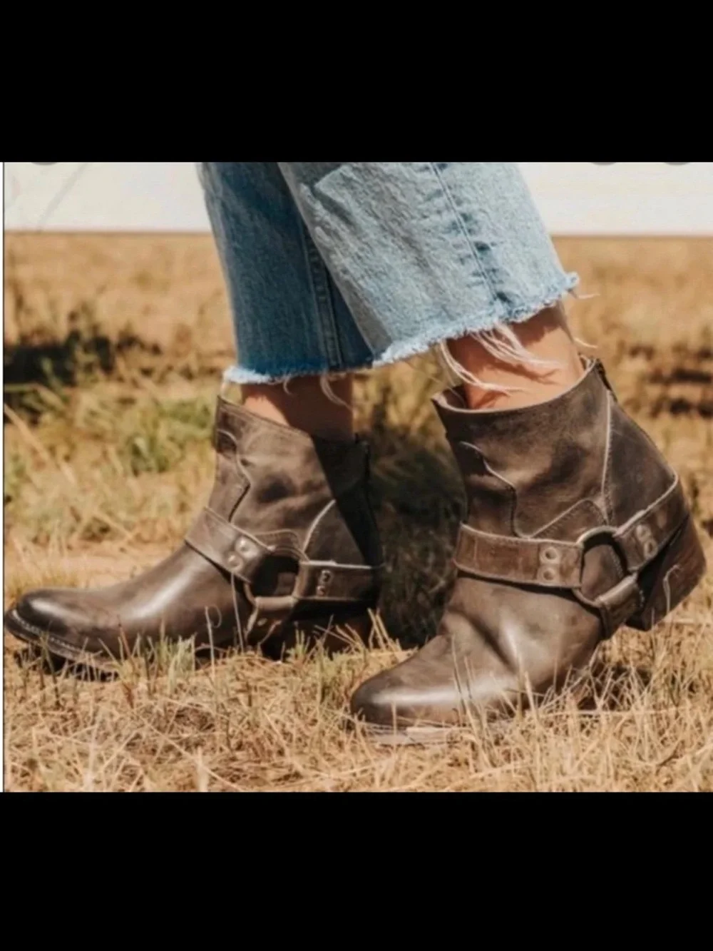 Freebird by Steven Santiago Leather Harness Ankle Boots 7 NEW $275