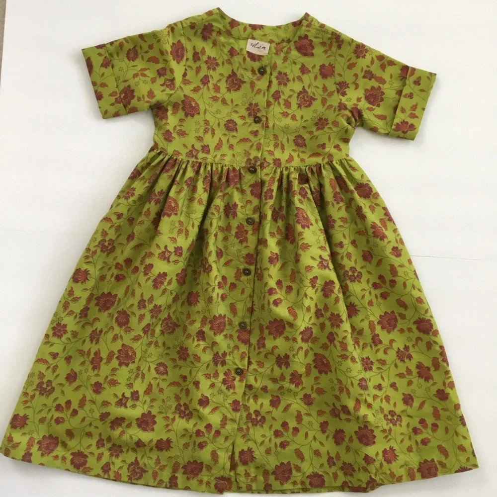 Utsa Kids Dress Floral Print Size 3-4