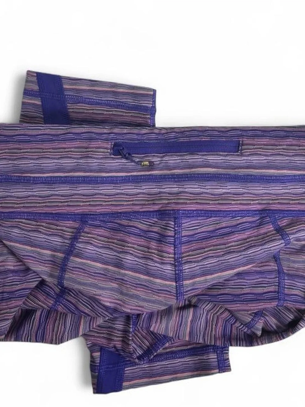 lululemon athletica Purple Striped Cropped Leggings