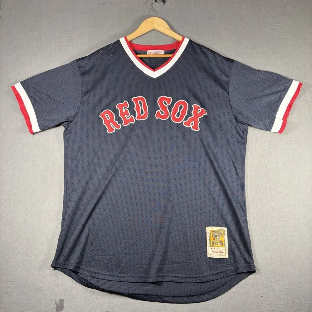 Mitchell & Ness Boston Red Sox #9 Ted Williams Mesh Jersey Navy Sz XXL 2XL