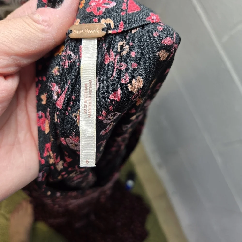 Free People Take A Little Time Floral Long Sleeve Maxi Dress