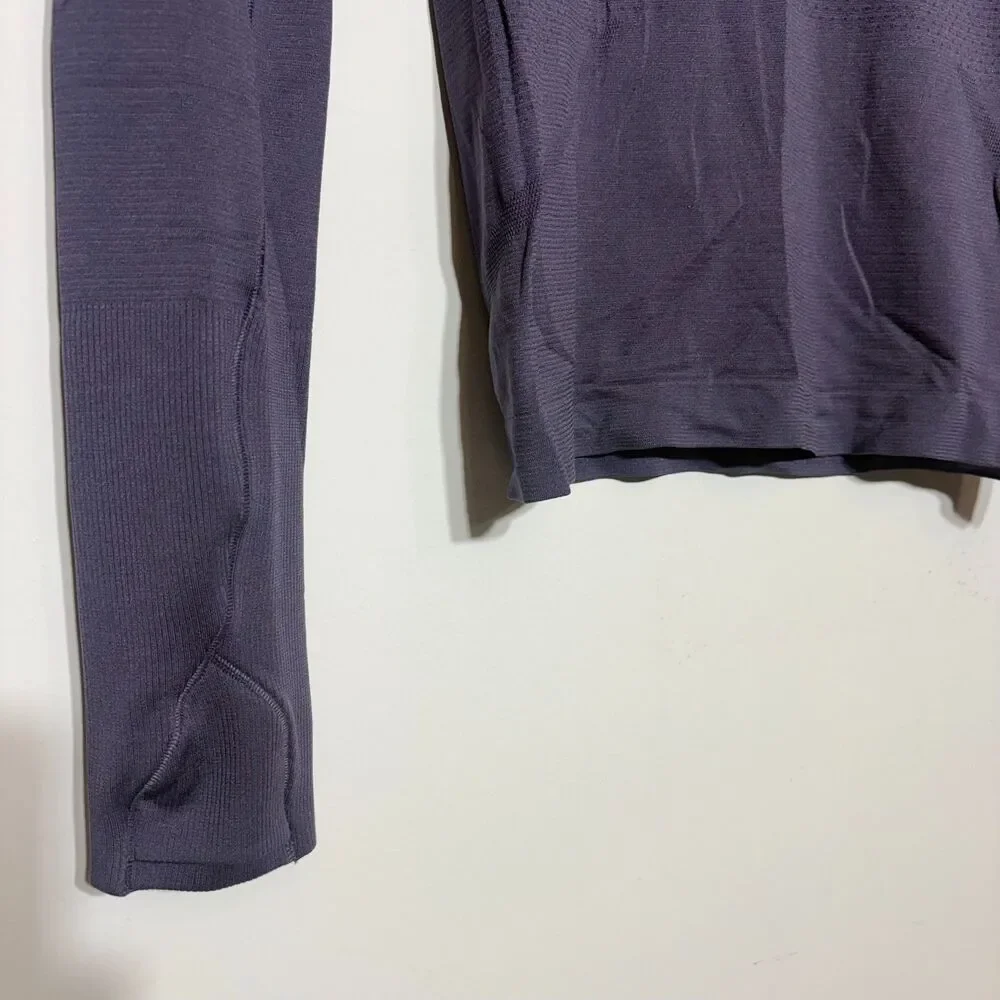 lululemon Swiftly Tech Long Sleeve Shirt 2.0 Womens 2 Purple Thumbholes XXS