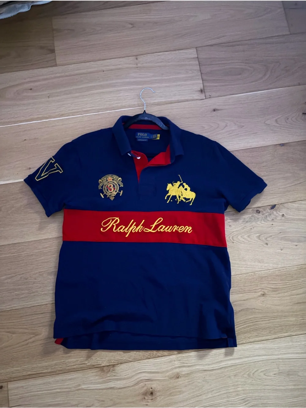 Polo by Ralph Lauren Navy Jacket with Red Trim and Yellow Tag