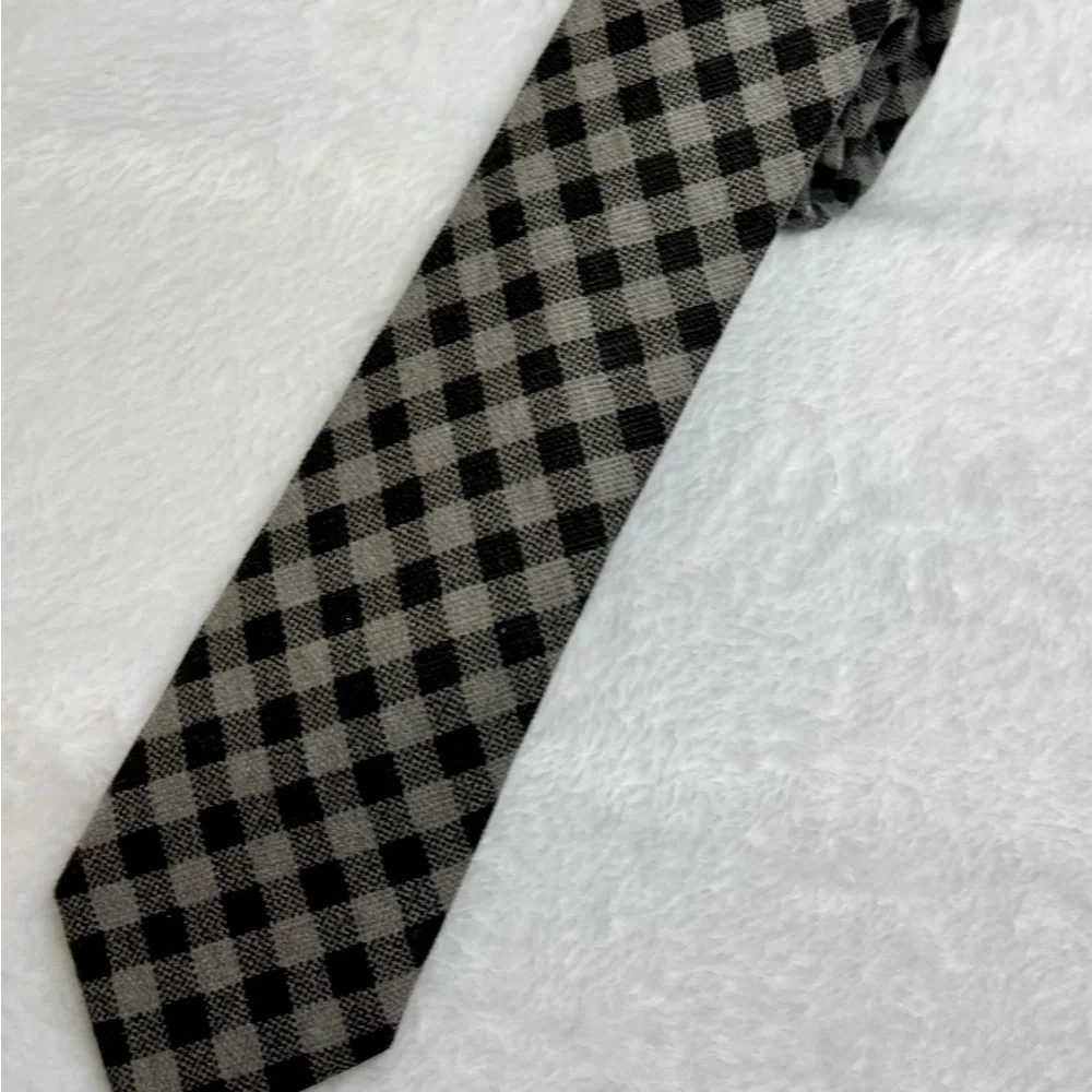 Lord of Ties Classic Black and Gray Checkered‎ cottonTie