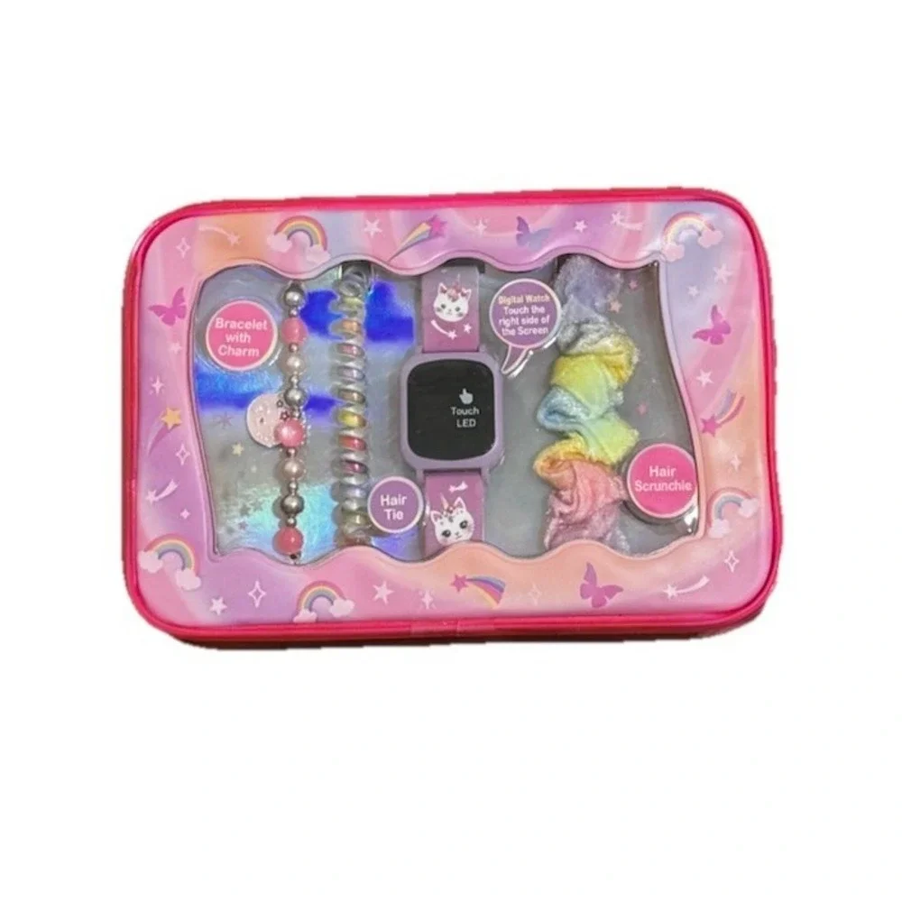 Hot Focus Time to Chill Girls Touch Screen LED Digital‎ Watch Accessory Kit NWT