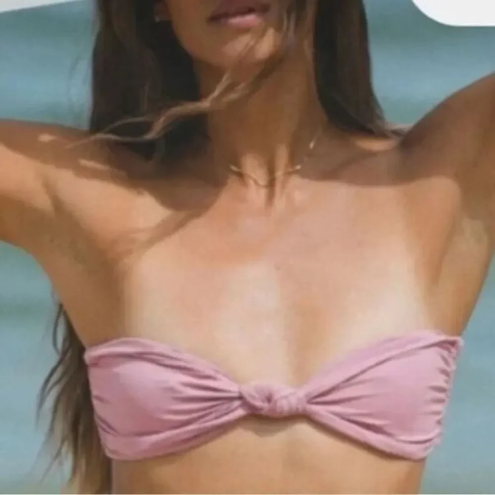NEW Stone Fox Swim x Free People lele knotted bandeau bikini‎ top, size S
