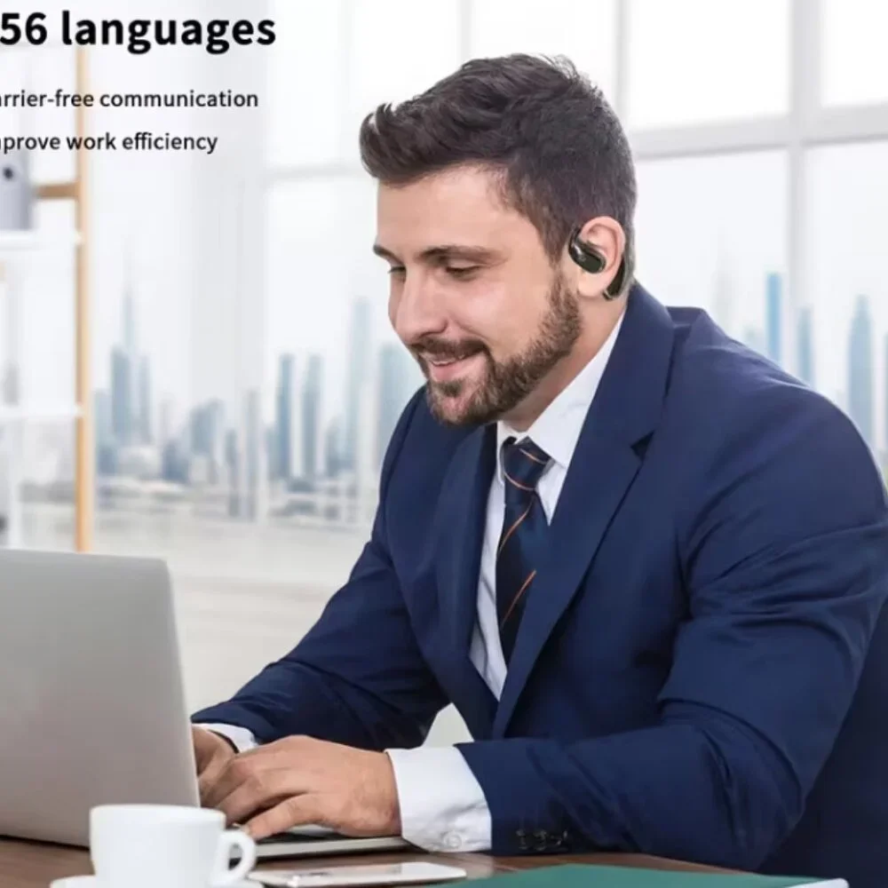 AI Translation Earbuds Real Time, Wireless Bluetooth Headphones for Travel
