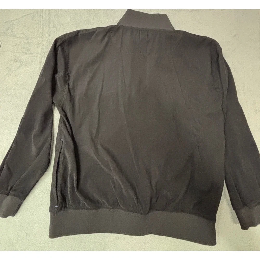 Arnold Palmer Men's XL Black 1/4 Zip Pullover Golf Jacket Stretch Blue Trim