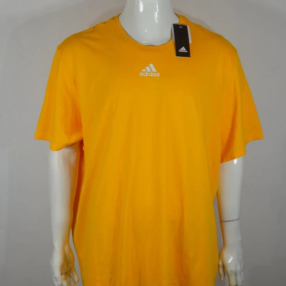 Adidas Amplifier Men's T-Shirt 4XL Short Sleeve Gold White NWT