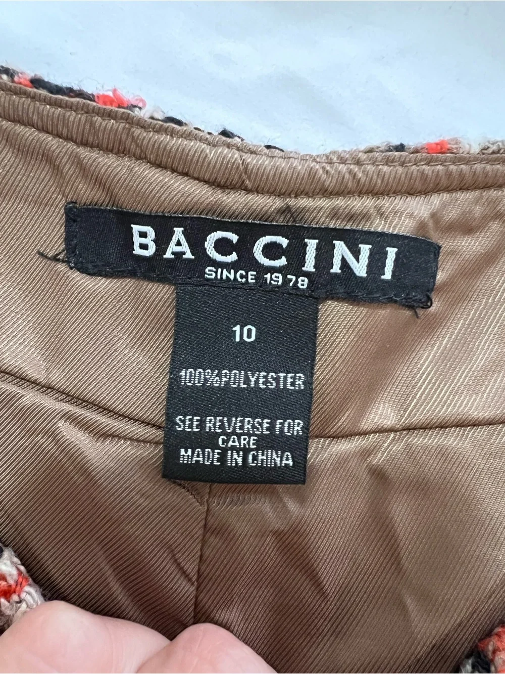 Baccini chic plaid