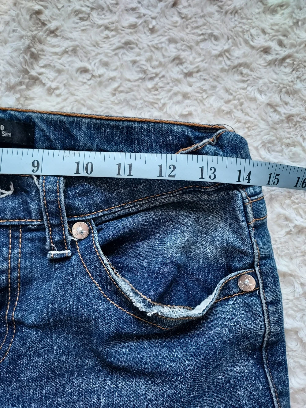 True Religion Geno Relaxed Slim Straight Leg Jeans Dark Indigo Wash Comfy Casual