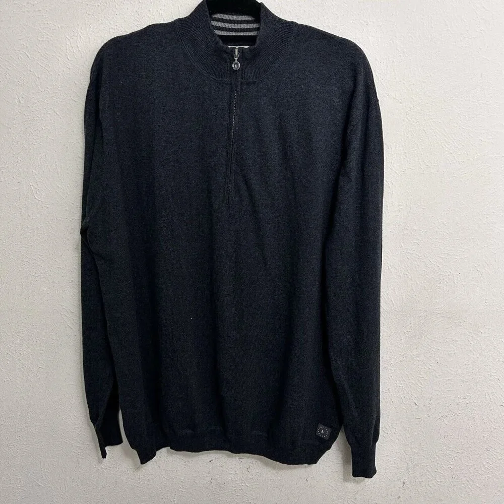 Linksoul Men's Quarter-Zip Sweater in Dark Blue