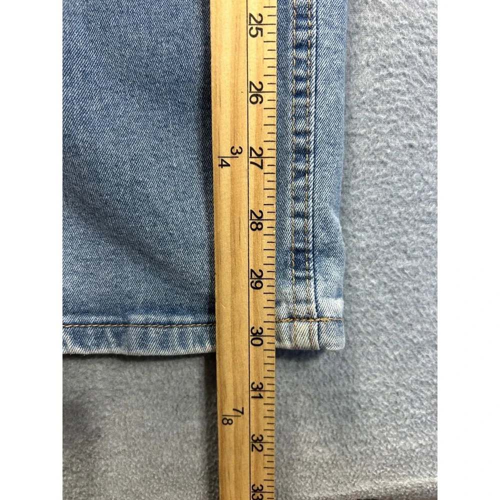 Madden Girl High Rise Wide Leg Jeans Womens XL Light Wash Blue Stretch Denim