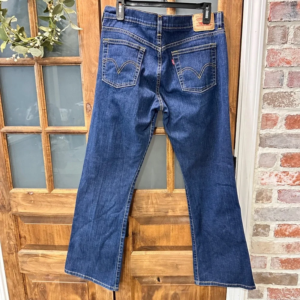 Levis 515 Bootcut Jeans Womens 8S Dark Wash Blue‎ Stretch Denim Classic