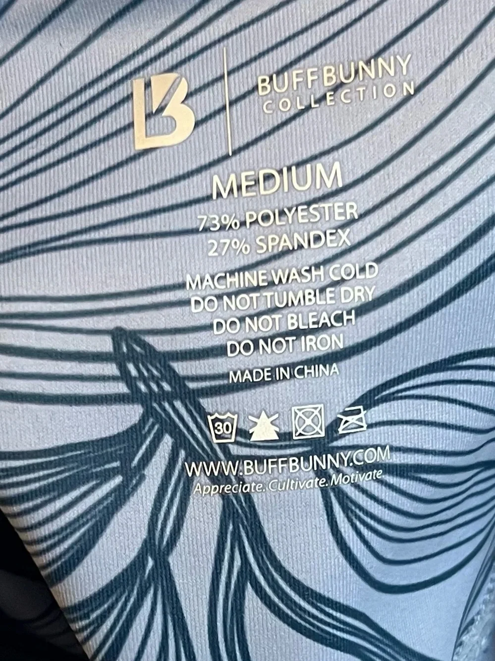 BuffBunny Limitless Legging Citrus Blue Floral-Leaf Print Leggings