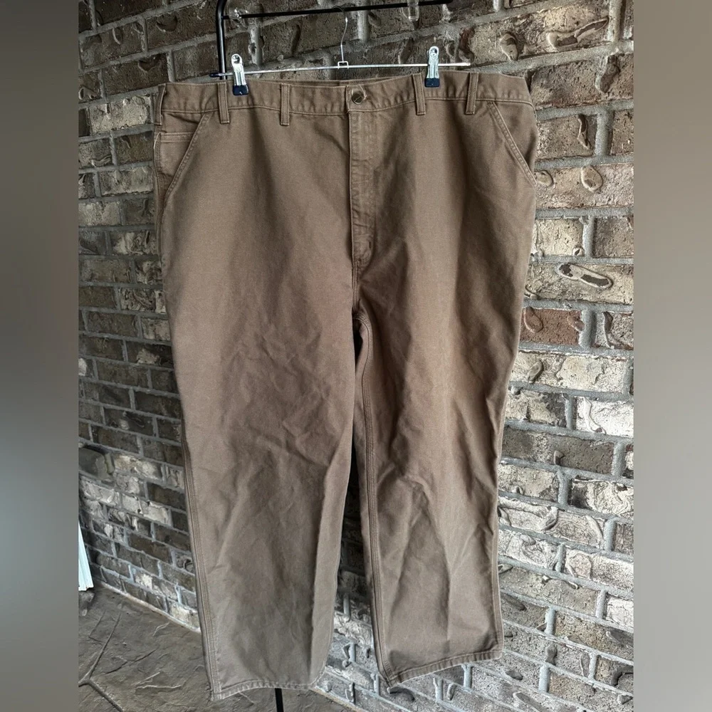 Carhartt RN#14806 Cargo Work Utility Carpenter Pants 50x32 Brown Loose Orig Fit