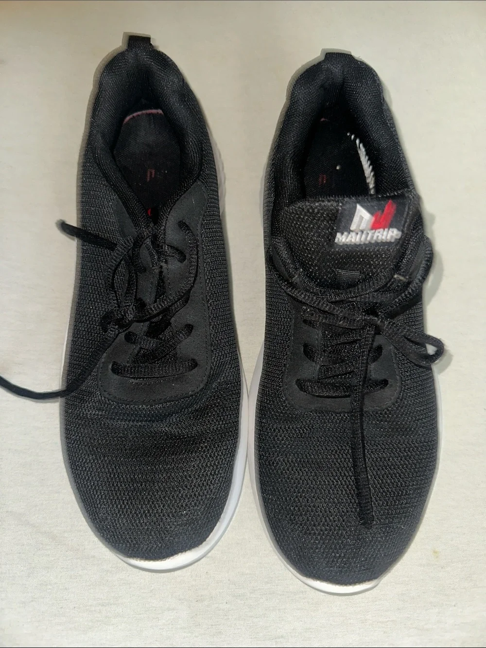 Mens Size 9 Malltrio Black Knit Athletic Sneakers
