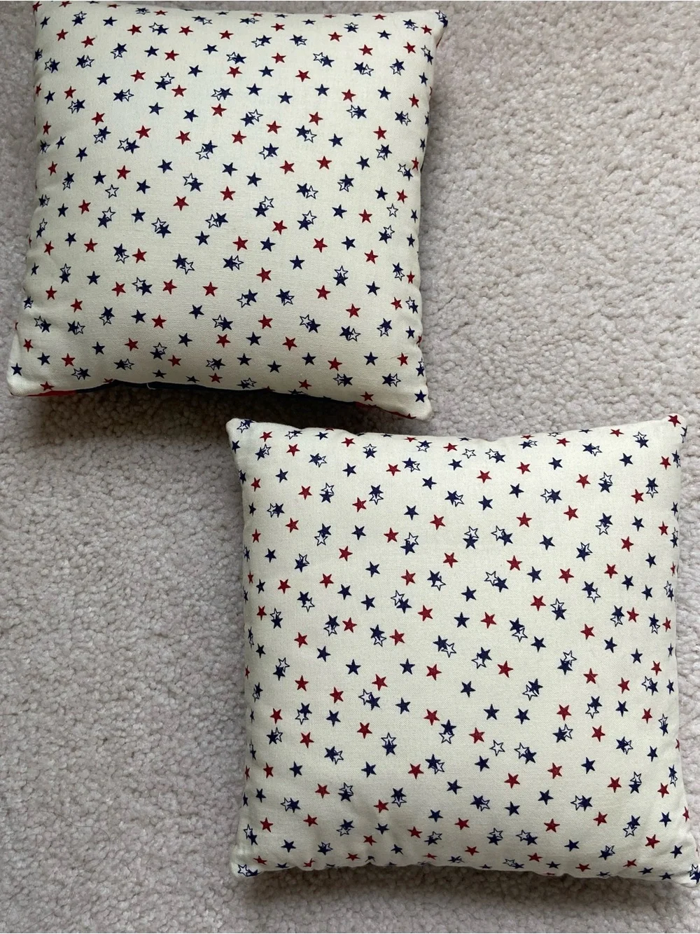 Handmade Quilted Patriotic Patchwork Accent Pillows Set of 2 | 8