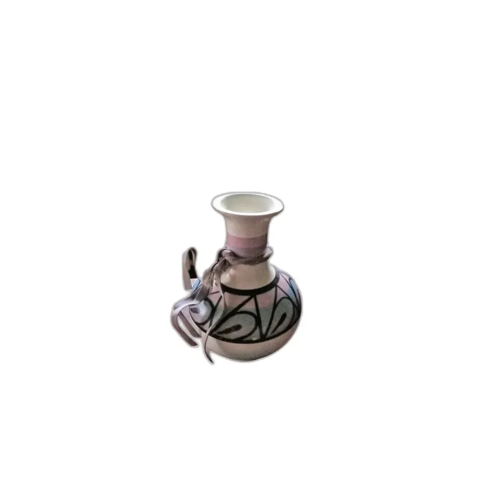 Sunshine Klay Kraft Tucson Southwestern Hand Painted Pottery Vase Pastel