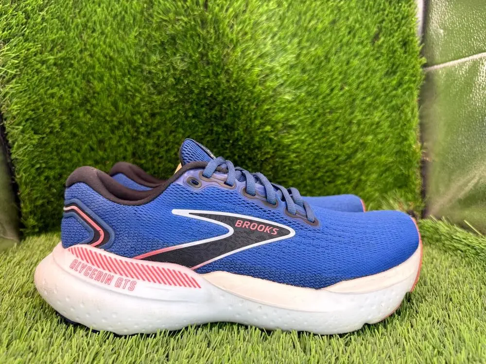 Brooks Glycerin GTS 21 1204091B496 Athletic Sneaker Women's 8B Blue Knit Jogging