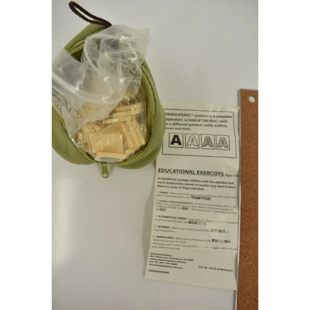 Pairs in Pears Word Game Bananagrams Open Box Sealed Tiles Instructions