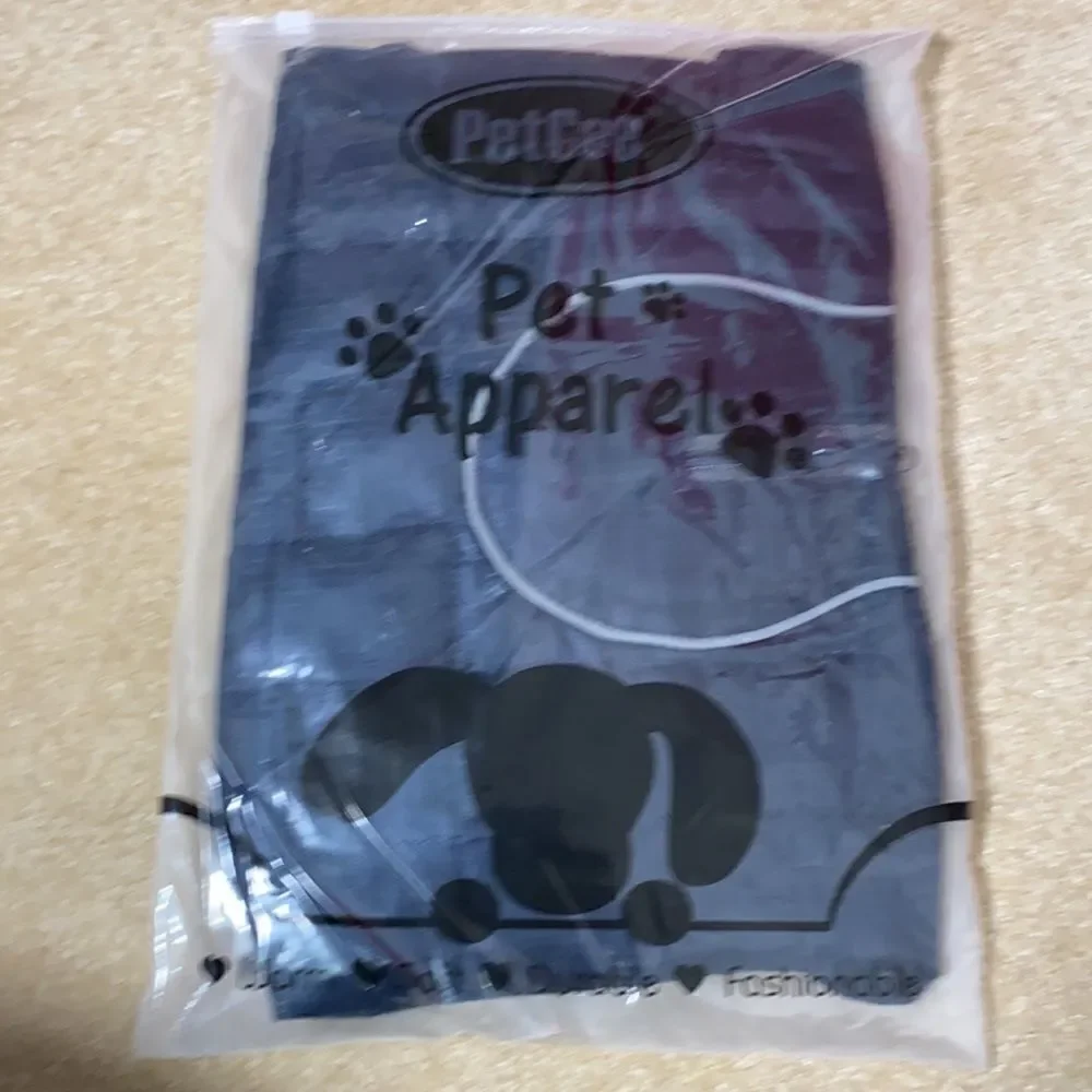 Dog Coat Water Resistant Navy and Gray NWT