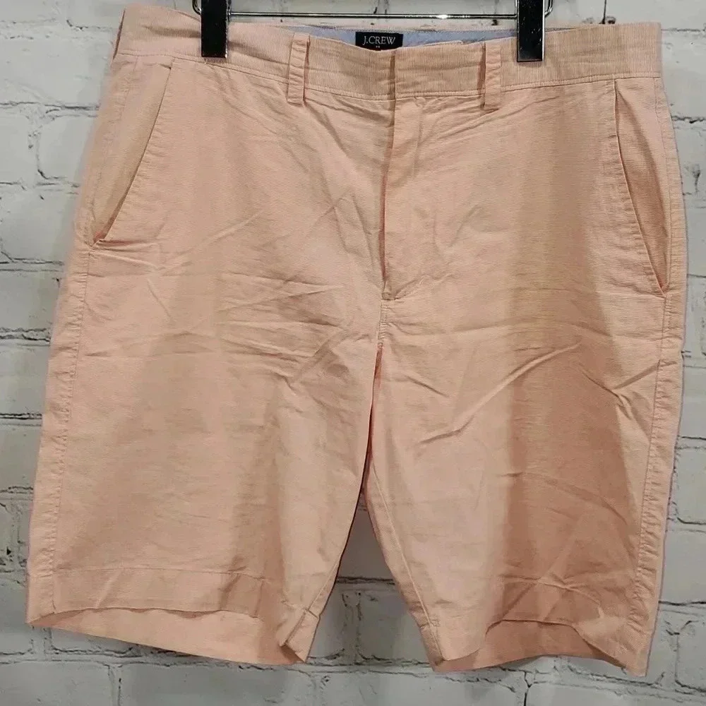 J. Crew Factory Rivington Solid Peach/Pink Bermuda Shorts Size 32