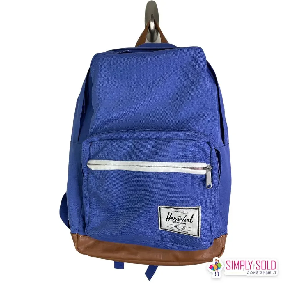 Herschel Supply Co‎ Heritage Backpack Royal Blue Brown Faux Leather Bottom