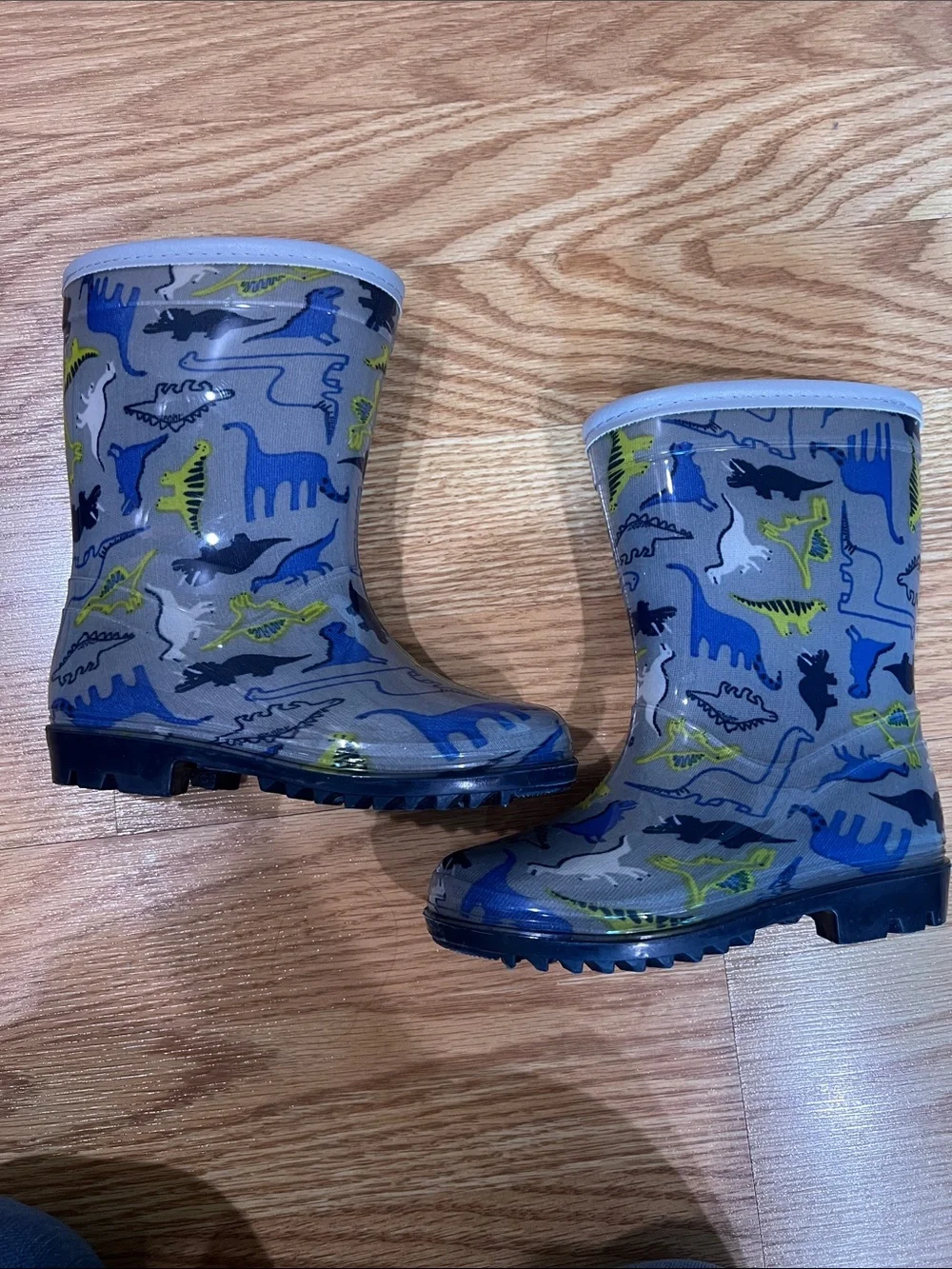 Carter’s Kids' Gray Dinosaur Rain Boots - Waterproof Toddler Boots