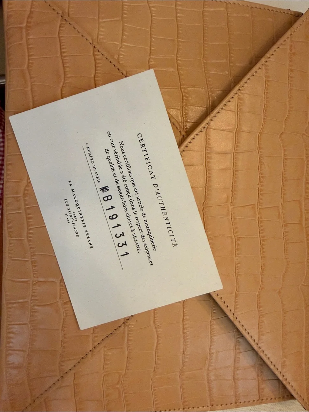 Sezane nude crocodile