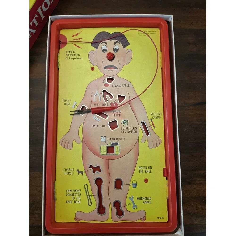 1965 Operation Game by Milton Bradley Complete Works in Very Good Condition