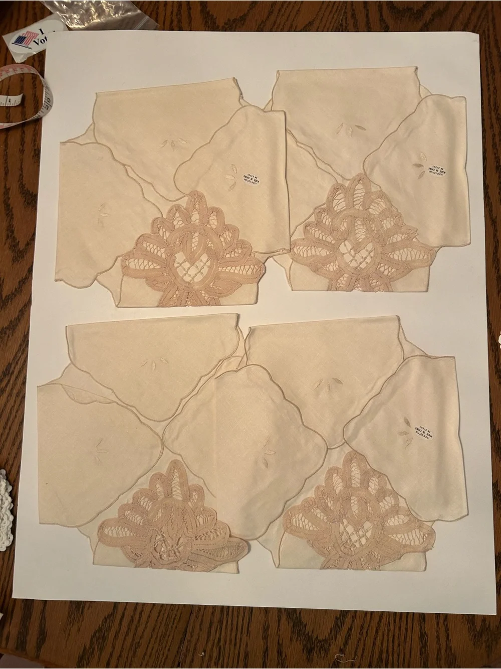 Sheer Lace Accent Beige Women’s Briefs - Pack of 4