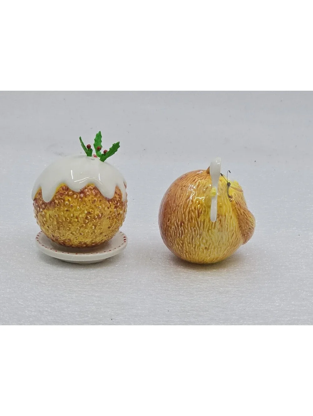 Dept 56 Cat And Plum Pudding Salt And Pepper Shaker Set NIB Rare & Hard To Find