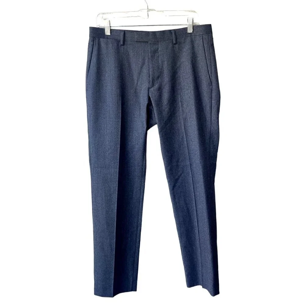 Banana Republic Dress Wool Size 31X30 Modern Slim‎ Navy Blue Gray Pants