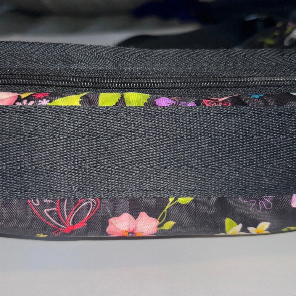 LeSportsac Black Floral Hobo Bag