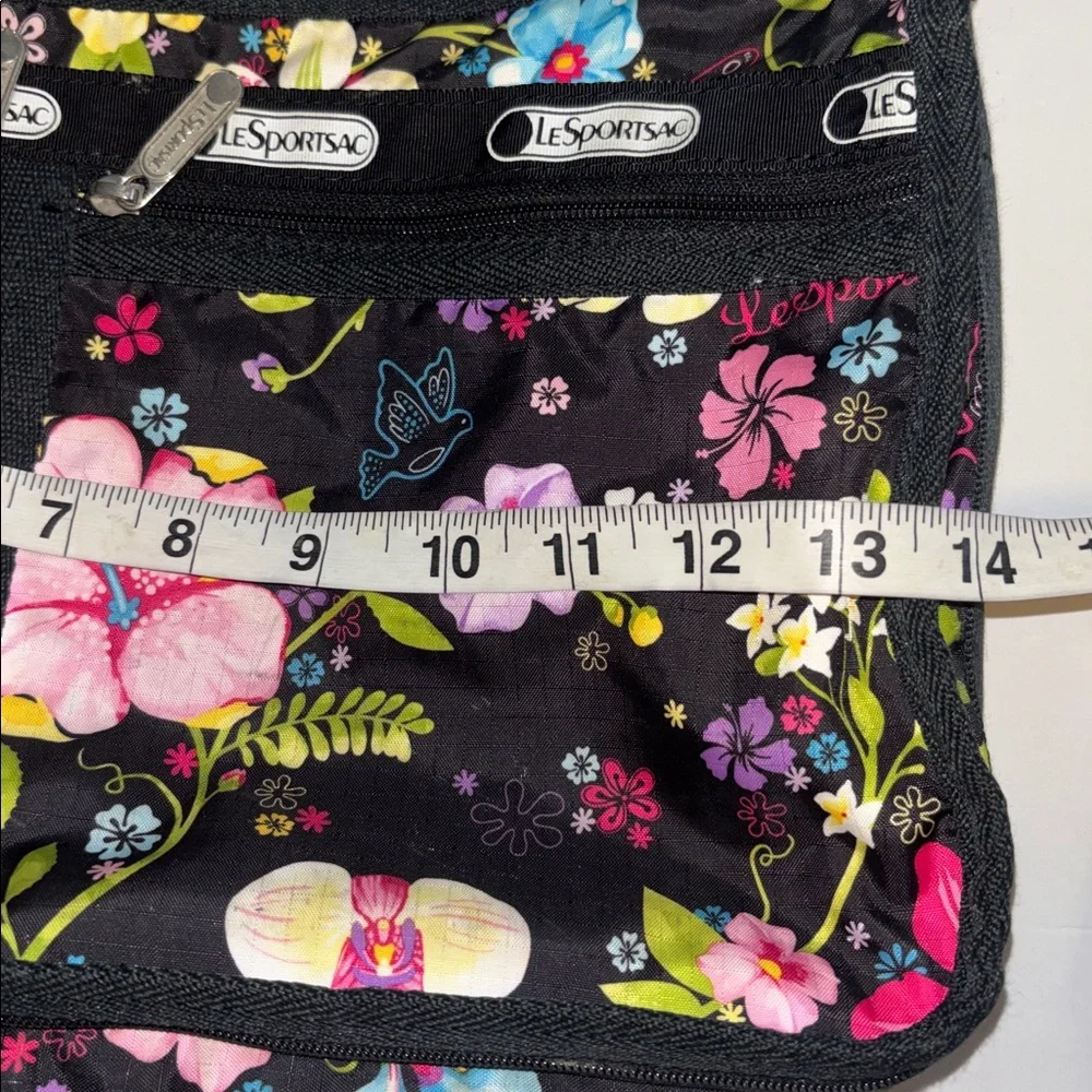 LeSportsac Black Floral Hobo Bag