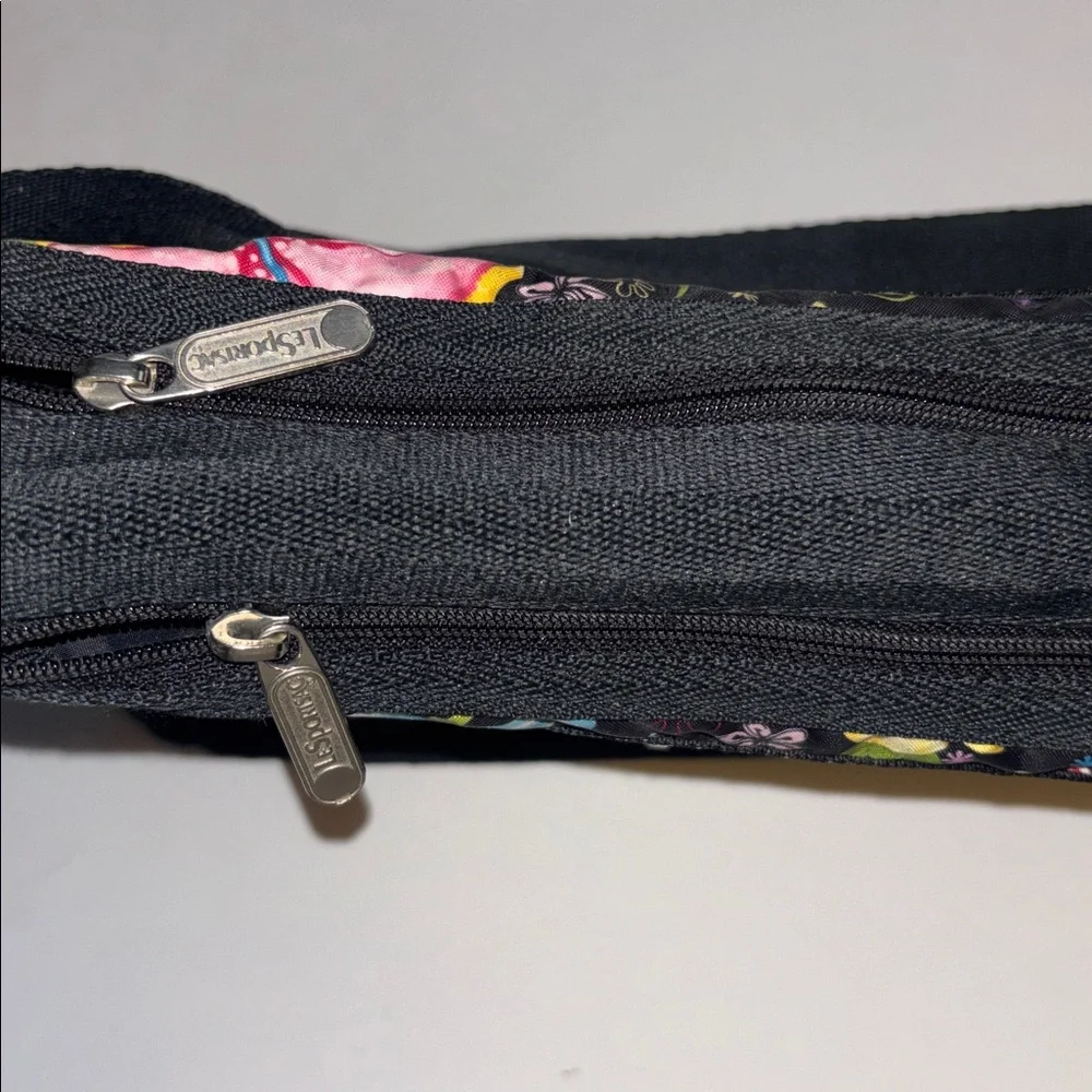 LeSportsac Black Floral Hobo Bag