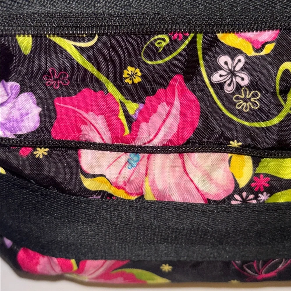 LeSportsac Black Floral Hobo Bag