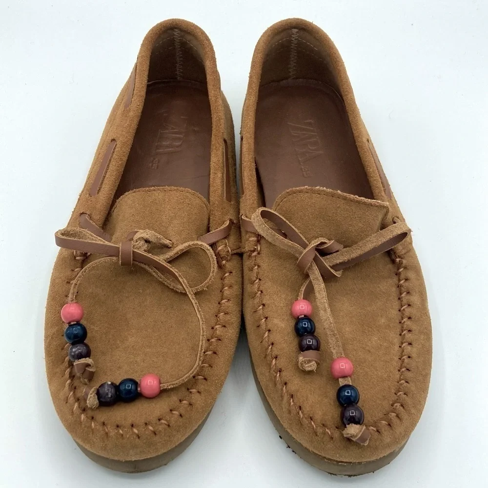 Zara suede moccasins, very good preowned‎ condition! Size 35- Kids 3.5 women’s 5