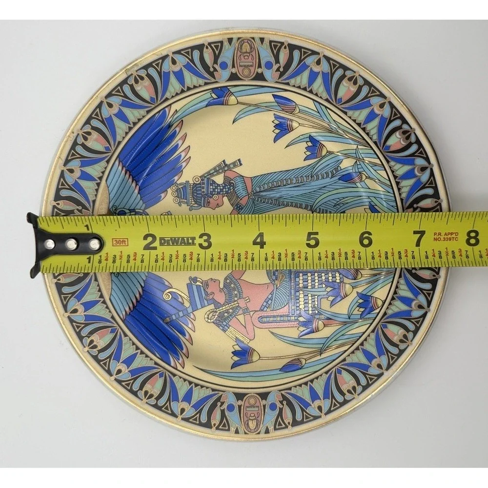 Set of 3 Limoges Egyptian Revival Decorative Plates 7.5