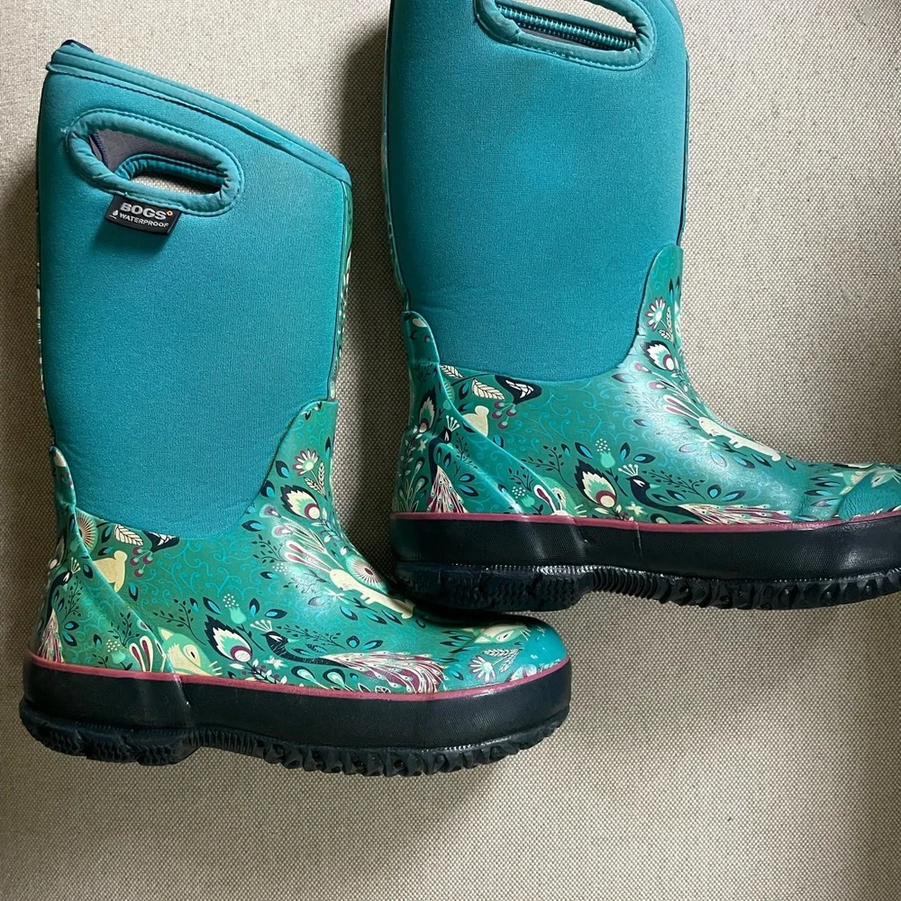 Bogs Kids Teal Pull-On Waterproof Boots