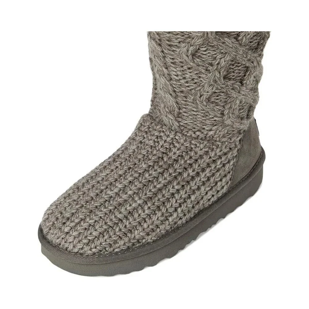 UGG Classic Cardi 1143702T Boots Toddler US 11 Gray Cable Knit Pull On JOBB1770