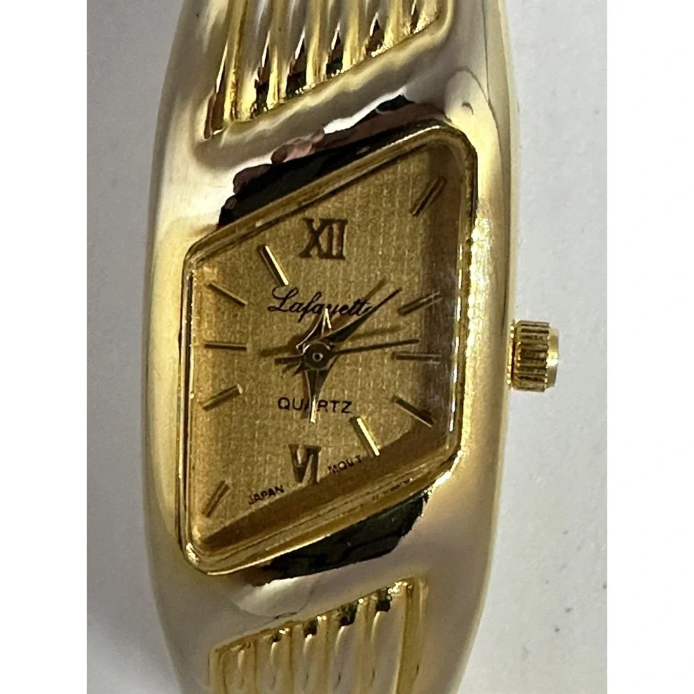 Lafayette Watch Gold Toned New Battery‎ Womens 18MM Z
