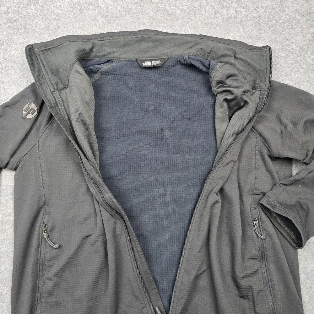 The North Face‎ Jacket Mens XL Gray Softshell Full Zip HP Connection Logo