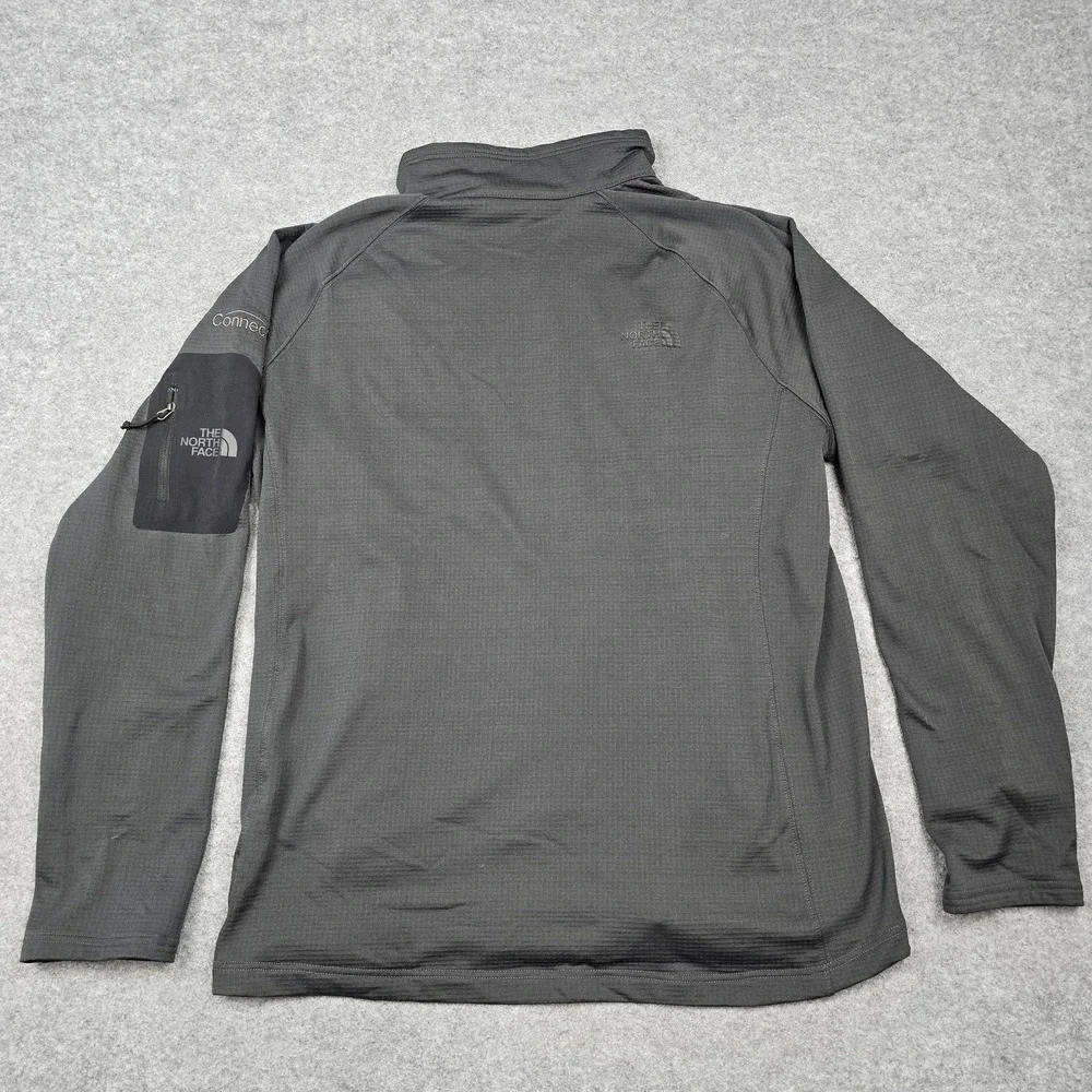 The North Face‎ Jacket Mens XL Gray Softshell Full Zip HP Connection Logo
